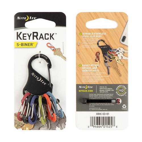 Nite Ize - Karabinek na klucze S-Biner KeyRack - Czarny - KRK-03-01