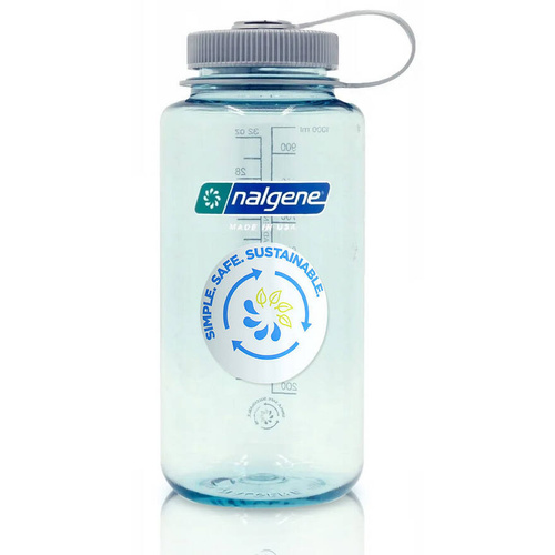 Nalgene - Пляшка для води Wide Mouth Sustain 32 унції - отвір 63 мм - 1,1 л - Seafoam - 2020-1632