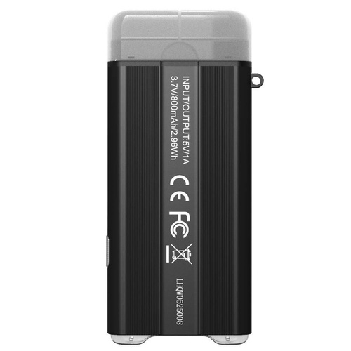 Fenix - Світлодіодний ліхтар з акумуляторною батареєю E-Spark 800 мАг - чорний - 039-525