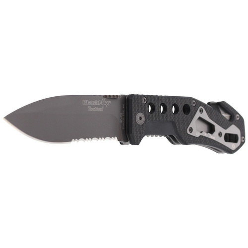FOX - BlackFox Tactical Rescue Folder Knife - Black - BF-115.