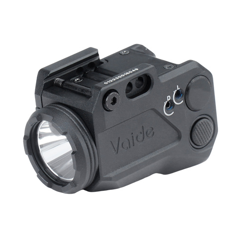 Vaide - Тактичний збройовий LED ліхтар з лазерним Compact Scrapper Combo - 500 лм - чорний - VAPLL-G01