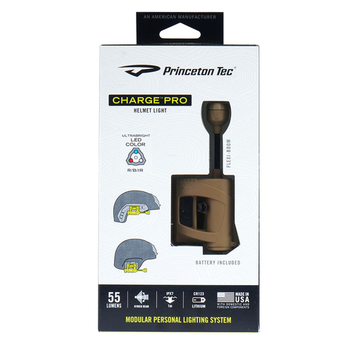 Princeton Tec - Ліхтар на шолом Charge Pro - Tan - CP-RBI-TN