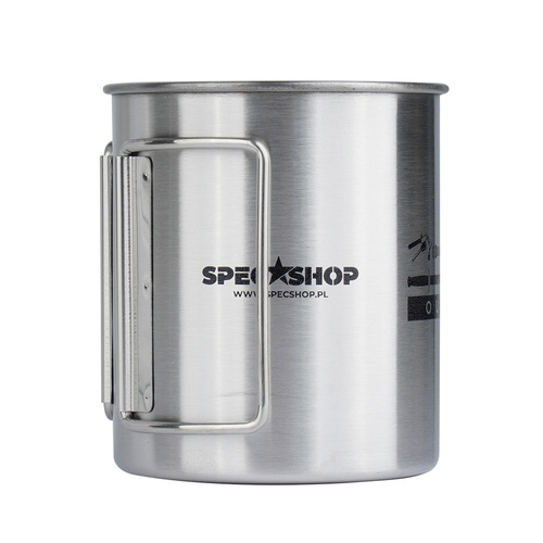 SpecShop.pl - Сталевий кухоль - 450 мл - сріблястий