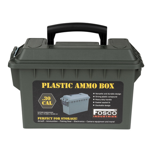 Fosco Industries - Коробка для набоїв .30 калібру - 4.5 л - полімерна - Зелений - 465203