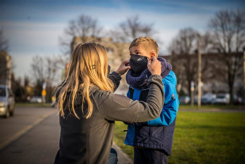 Гелікон - Багатофункціональна профільована захисна маска - чорна - MA-RUP-CB-01