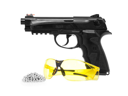RazorGun - Вітродувка Excite з захисними окулярами - 4,5 мм - чорна - 337-004