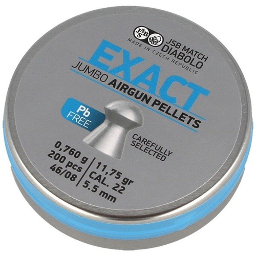 JSB - Diabolo Jumbo Точний безсвинцевий постріл у лобове скло - 5,5 мм - 200 патронів - 1006-02-200