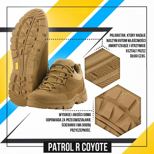 Тактичні черевики M-Tac - Patrol R - Шкіряні - Coyote - 30203905