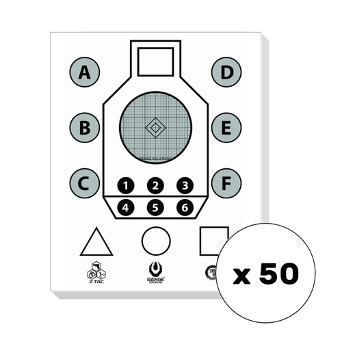 Range Solutions - Мішень для стрільби Aim Small - 50 шт. - 700x500 мм - Біла - RAN-14-029294 - Мішені, щити і таймери