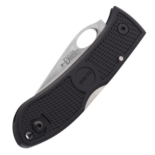 Ka-Bar 4065 - складний ніж з насічкою для великого пальця Dozier - чорний