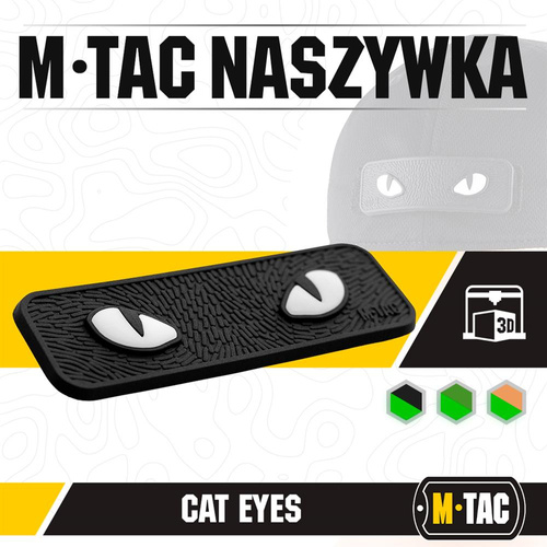 M-Tac - 3D ПВХ Нашивка "Котячі очі" - чорний / флуоресцентний - 51114002