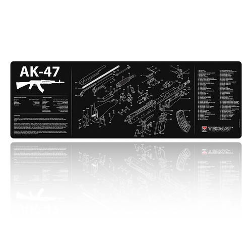 TekMat - Килимок для чищення гвинтівки - AK-47 - 30x91см - чорний - TEK-R36-AK47