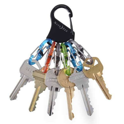 Nite Ize - Пластиковий карабін S-Biner KeyRack для шафки - чорний - KLKP-01-R3