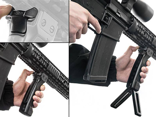 Leapers - UTG® D Grip® дворучна / передня рукоятка - Picatinny - чорний - MNT-DG02Q - MNT-DG02Q