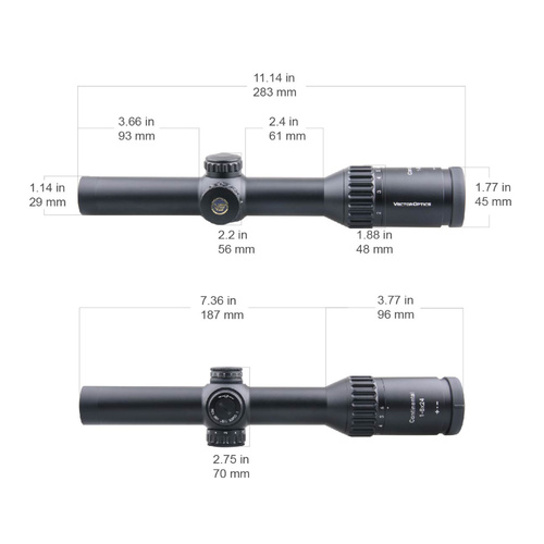 Vector Optics - Приціл оптичний Continental 1-6x24 - SFP - x6 - G4 Fibre - Чорний - SCOC-48