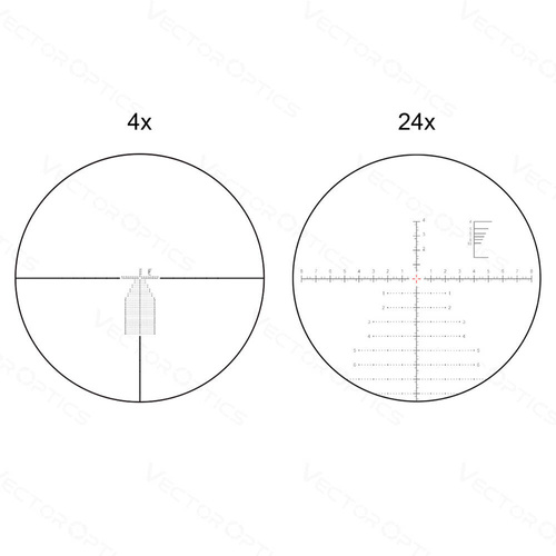 Vector Optics - Приціл Continental x6 4-24 FFP Ranging - 56 мм - чорний - SCFF-40