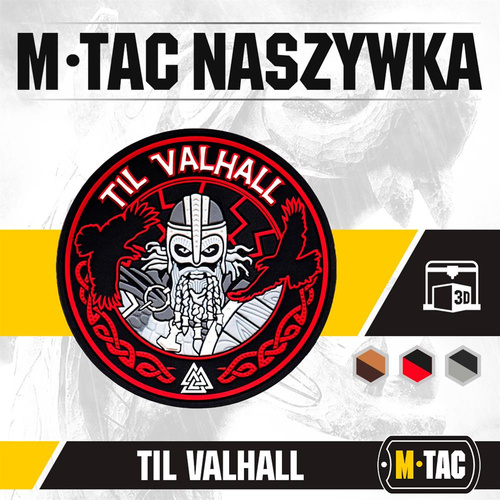 M-Tac - Нашивка 3D ПВХ Til Valhall - чорний / червоний - 51142332