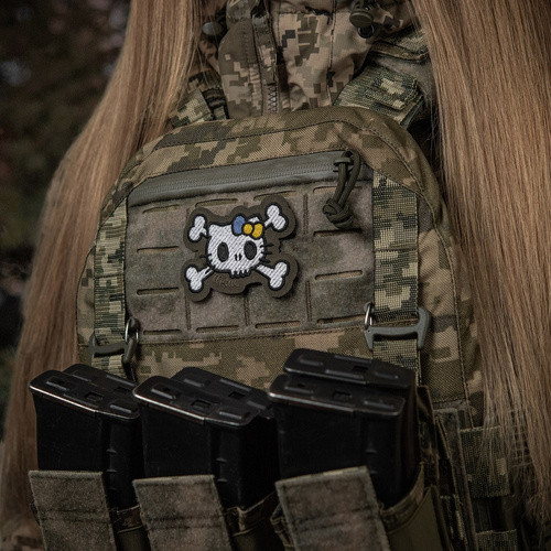 M-Tac - Нашивка Kitty - Вишивка - Жовто-блакитний бант - Ranger Green - 51387023
