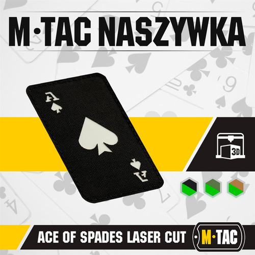 M-Tac - нашивка туз пік - 500D Cordura - чорний / флуоресцентний - 51109299