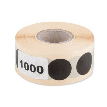 Наклейки мішені для стрільби - чорні - 20 мм - 1000 шт.