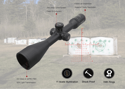 Vector Optics - Приціл Continental x8 3-24 SFP Zero Stop - 56 мм - чорний - SCOL-T50