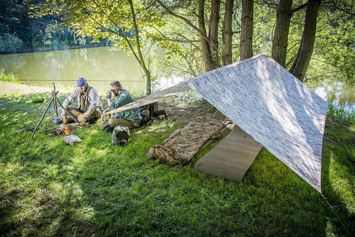 Helikon - Брезент, брезент для бівуаку Supertarp Small® - 250 x 200 см - чорний - PO-STS-PO-01