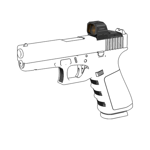 Vector Optics - Відкритий коліматор Frenzy FA 1x16x21 - Glock MOS - Чорний - SCRD-81