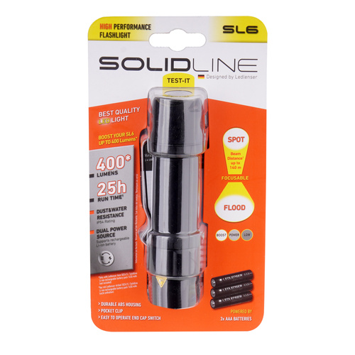 Ledlenser - Світлодіодний ліхтар Solidline SL6 - 320 люмен - чорний - 502232