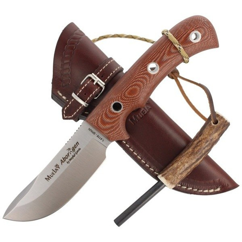 Muela - Nóż Full Tang Bushcraft Micarta 120 мм - ABORIGEN-12C