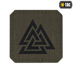 M-Tac - Квадратна нашивка Laser cut Valknut - Чорний / Ranger Green - 51162232