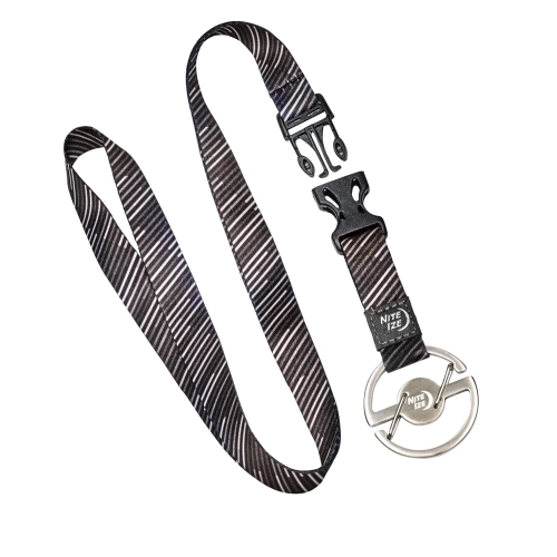 Nite Ize - Карабін зі шнурком Medallion Key Lanyard - сталевий - сріблястий/чорний - MKL-11-R3
