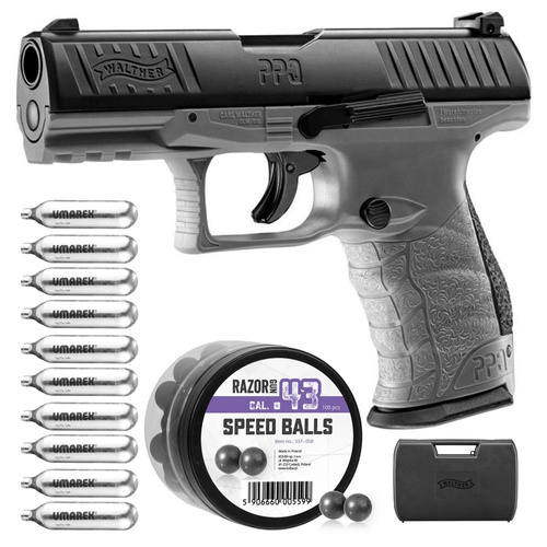 Umarex - Пістолет RAM під гумові кулі Walther PPQ M2 T4E .43 кал - Tungsten Gray - 2.4759