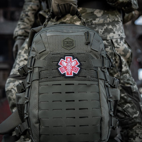 M-Tac - Медична нашивка з вишивкою Paramedic - чорний - 51432002