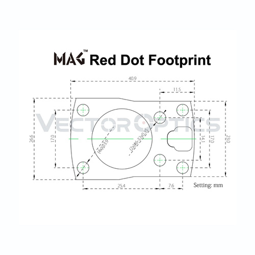 Векторна оптика - Коліматор Frenzy-S 1x17x24 Red Dot - 3 MOA - Czarny - SCRD-52