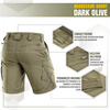 M-Tac - Тактичні шорти Aggressor - Polycotton - Rip-Stop - Dark Olive - 20018048.