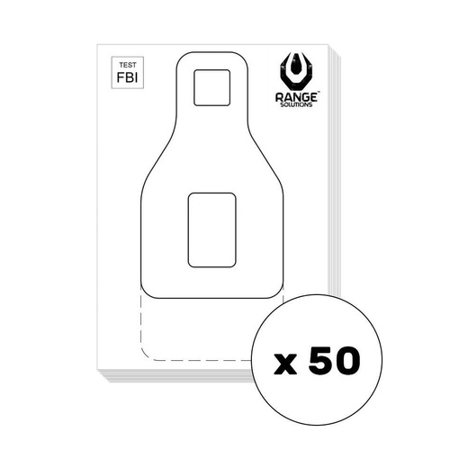Range Solutions - Мішені для стрільби по тесту ФБР - 50 штук - RAN-14-026362-00