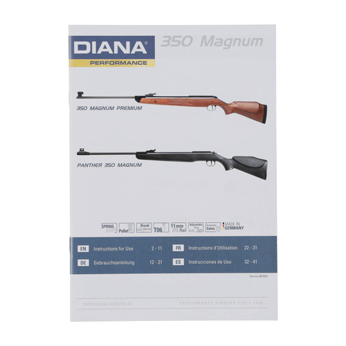Diana - Пневматичний пістолет Panther 350 Magnum - T06 - Синтетичний - 4,5 мм - Чорний - 3520635