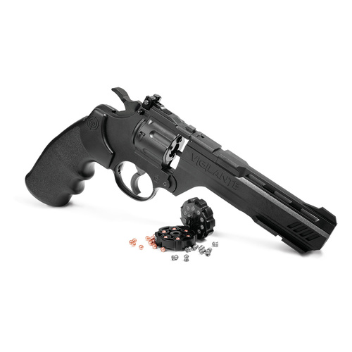 Crosman - Пневматичний револьвер Vigilante - 4,5 мм Diabolo / 4,46 BB - 6'' ствол - чорний - CCP8B2