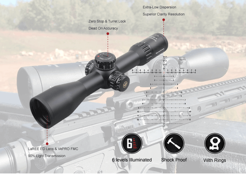Vector Optics - Приціл Continental x6 3-18 FFP - 50 мм - чорний - SCFF-43