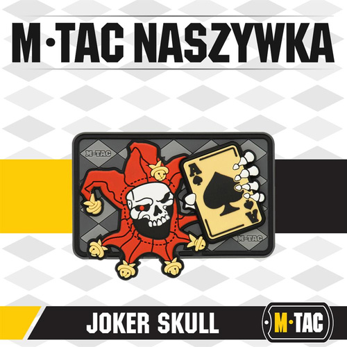 M-Tac - Нашивка Morale Patch - Череп Джокера 3D ПВХ - Чорний - 51120000