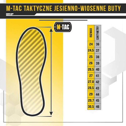M-Tac - Черевики тактичні осінь/весна - Поліестер - Чорний - 1JJ115/2WPLV