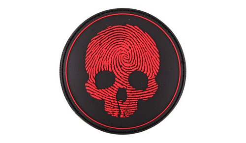 101 Inc. - Naszywka 3D - Fingerprint Skull - Czerwony - 444130-7210 - Нашивки PVC 3D