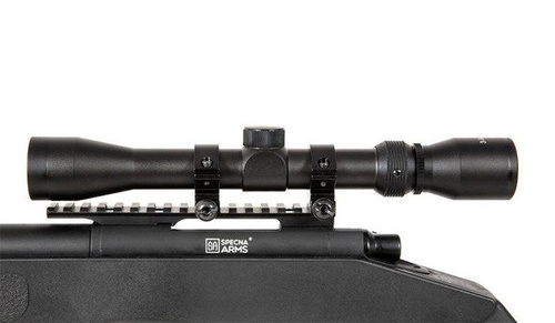 Specna Arms - Replika karabinu snajperskiego SA-S03 CORE™ z lunetą i dwójnogiem - Czarny
