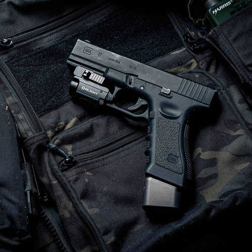 Olight - Світлодіодний тактичний ліхтар з лазерним прицілом BALDR RL MINI - 600 люмен - чорний.