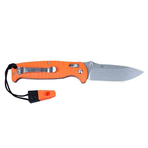 Ganzo - Складаний ніж G7412P-OR-WS зі свистком - 440C - помаранчевий - G7412P-OR-WS