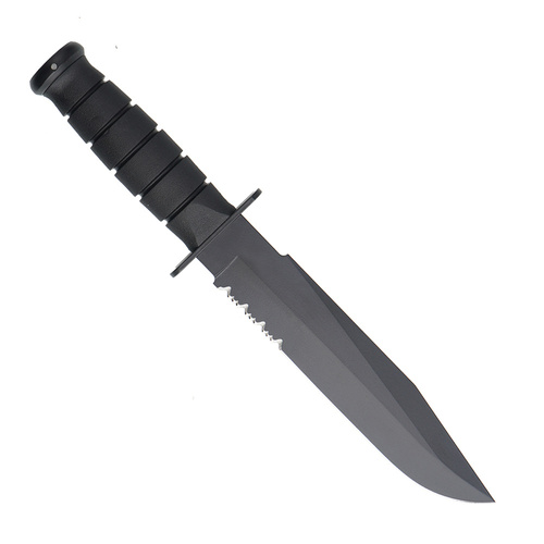 Ka-Bar 1271 - Бойовий військовий ніж - Комбінований - Чорний.