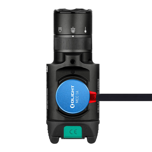 Olight - Світлодіодний тактичний ліхтар з лазерним прицілом BALDR Pro R - 1350 люмен - Зелений лазер - Чорний.