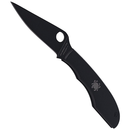 Spyderco - Ніж Grasshopper - чорне лезо з гладкою поверхнею - чорний - C138BKP