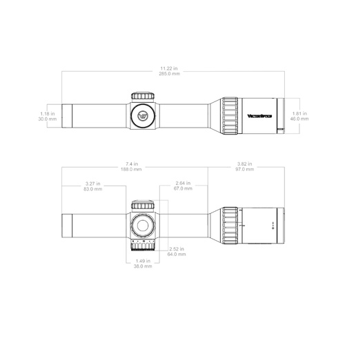 Vector Optics - Приціл LPVO Continental x8 1-8x24 SFP ED - G4 - Чорний - SCOC-37