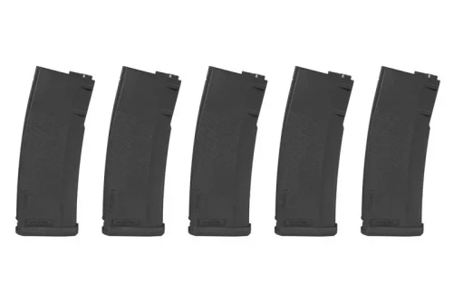 Specna Arms - Набір магазинів S-Mag з середньою кришкою - 5 шт - 125 набоїв - чорний - SPE-05-025718 